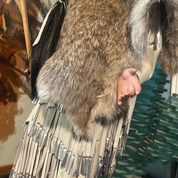 Porcelain doll antique rabbit hide real leather - Picture 7 of 9